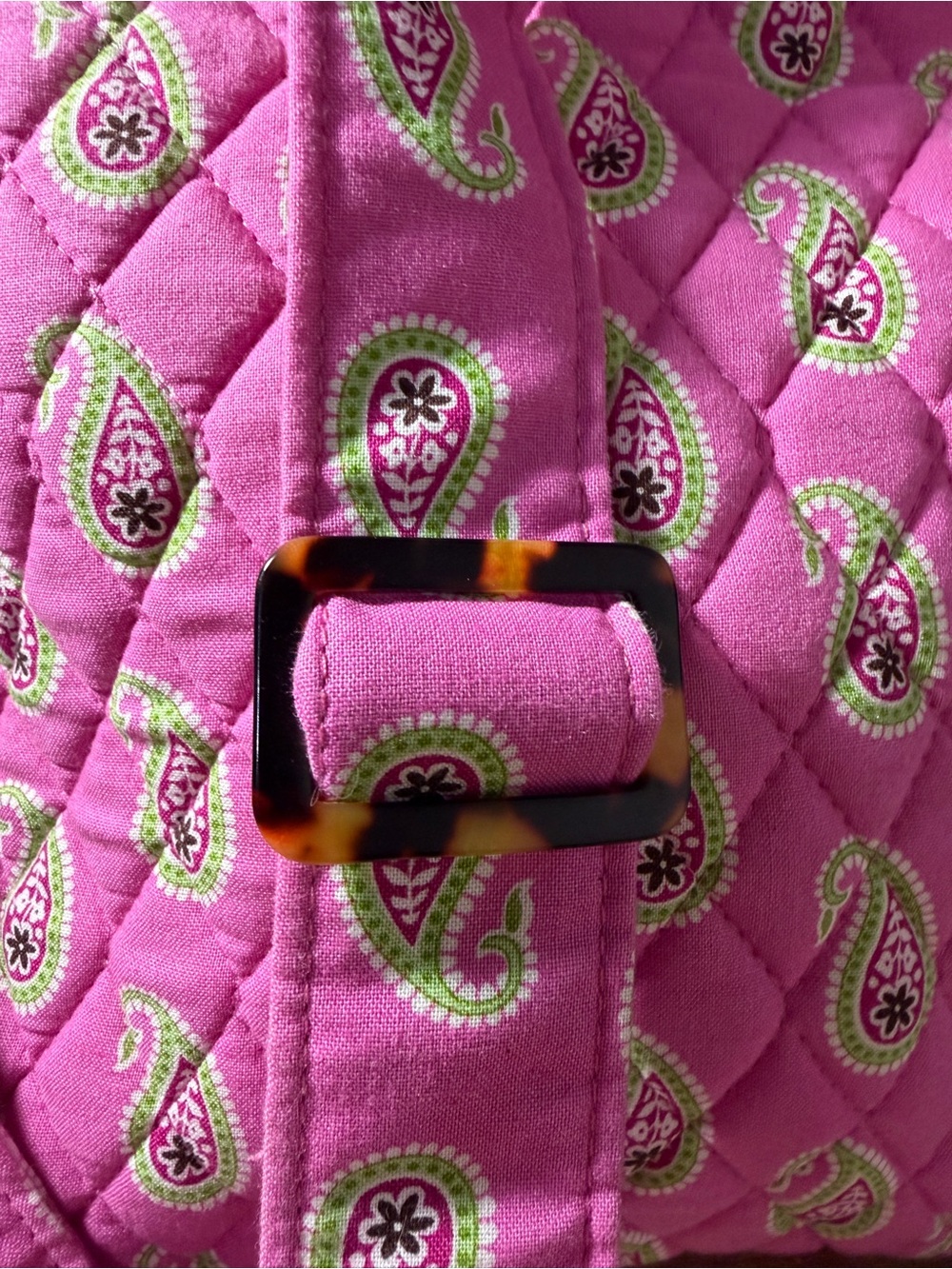 Vera Bradley Hot Pink Paisley Quilted Crossbody Bag - Picture 3 of 9